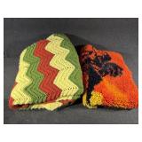 Crocheted Blanket, Orange Rug