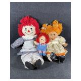 Cabbage Patch Style Doll, Raggedy Ann Dolls(2)