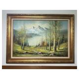 Mountain Scene Oil Painting by Dugain