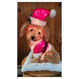 Light Up Dog In A Santa  Suit, Snow Drape