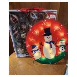 Ornaments, Snowman Window Light