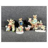 Holiday Ceramic Mouse Figurines
