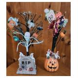 Halloween  Fiber  Optic Trees (2),Bucket