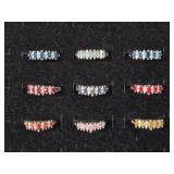 Silver Tone Rings(9)