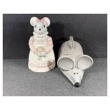 Melinda mouse ceramic cookie jar
