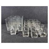 Drinking glasses (10), bourbon glasses (12)