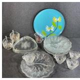 Vintage Indiana Glass Snowflake Plate Set,