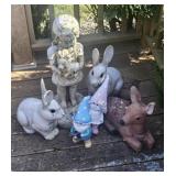 Concrete And Plastic Lawn Decore