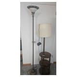 Wooden Floor Lamp with Table, Floor Lamp