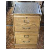 2 Drawer Wooden Filing Cabinet