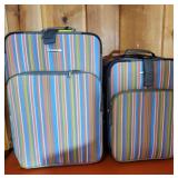 Rockland Stripped Suitcases (2)