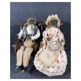Folk Art Man and Woman