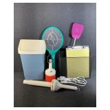 Bug Zappers (2), Camping Light (No Shade), Trash