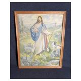 Framed Lithograph Print "The Good Shepherd ï¿½