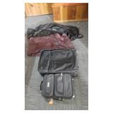Suitcases Black(2), Garment Bags(2)