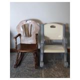 Wooden Kids Rocking Chair, Plastic Kids Rocking