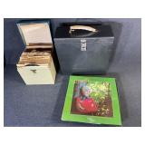 33&1/3, 45s Records With Hard Case For Storage