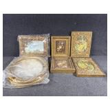 Plastic Gold Tone Picture Frame Wall Art(5)