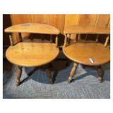 Round Wooden Side Tables (2)