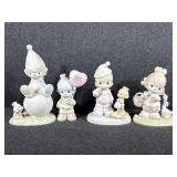 Precious Moments Clown Figurines(4)