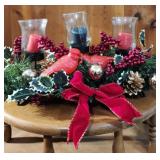 Holiday light Up Center Piece W/Candles