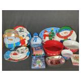 Christmas Platters,Bowls, Trays, Napkins, Plates