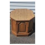 Wooden Octagon Coffee Table With Storage