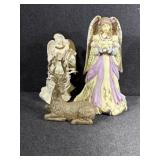 Ceramic Musical Angel, Light Up Angel, Gold