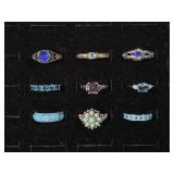 Silver Tone Rings(9)