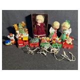 Angel Tree Topper, Ceramic Angel, Snow Dome