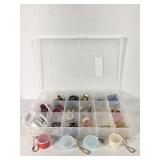 Various Earrings, Small Tupperware Key Chains(4)