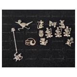 Silver Tone Animal Pins