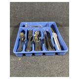 Stainless steel cutlery w/ organizer