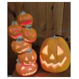 Lighted Pumpkin & Pumpkin  Totem