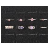 Silver Tone Rings(8)