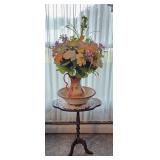Floral Wash Pitcher/Basin, Plant stand