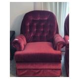 Red Rocking Swivel Chair