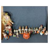 Tub Of Fall Themed Decor Lots Of Ceramic
