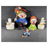 Ceramic Clown Figurines(2), Clown Musical