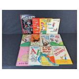 Dr Seuss books (14), books on records (2)