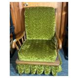 Mid-Century Modern Rocker Crushed Velvet