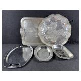 Rodney Kent hammered aluminum serving tray