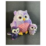 HugFun Purple Owl Plush, Beanie Boos Purple