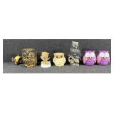 Various Owl Figurines