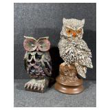 Solar Powered Light Up Owl, Ceramic Owl