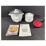 Crock Pot, 3-Cup Rice Cooker, waffle maker