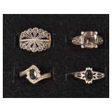 .925 Rings: .925 Black Spinel Ring, .925 Smokey