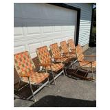 6 Aluminum Folding Lawn Chairs