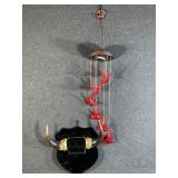 Solar Powered Cardinal Windchime, Vintage