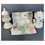 Porcelain White Holiday Carousel With